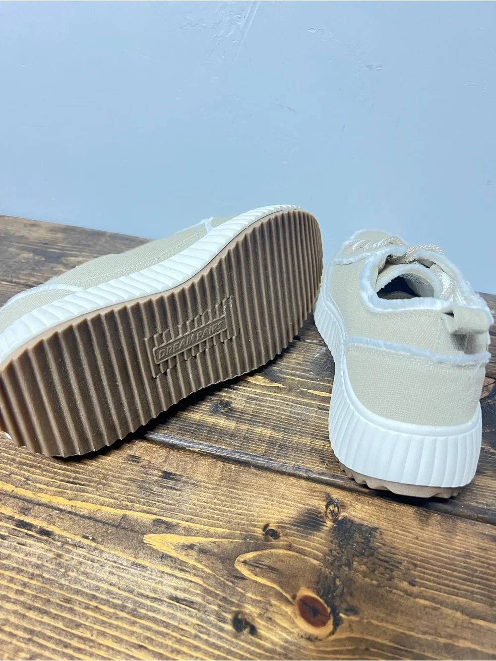 DREAM PAIRS [Kay] Denim Star Patchwork Platform Fashion Sneakers